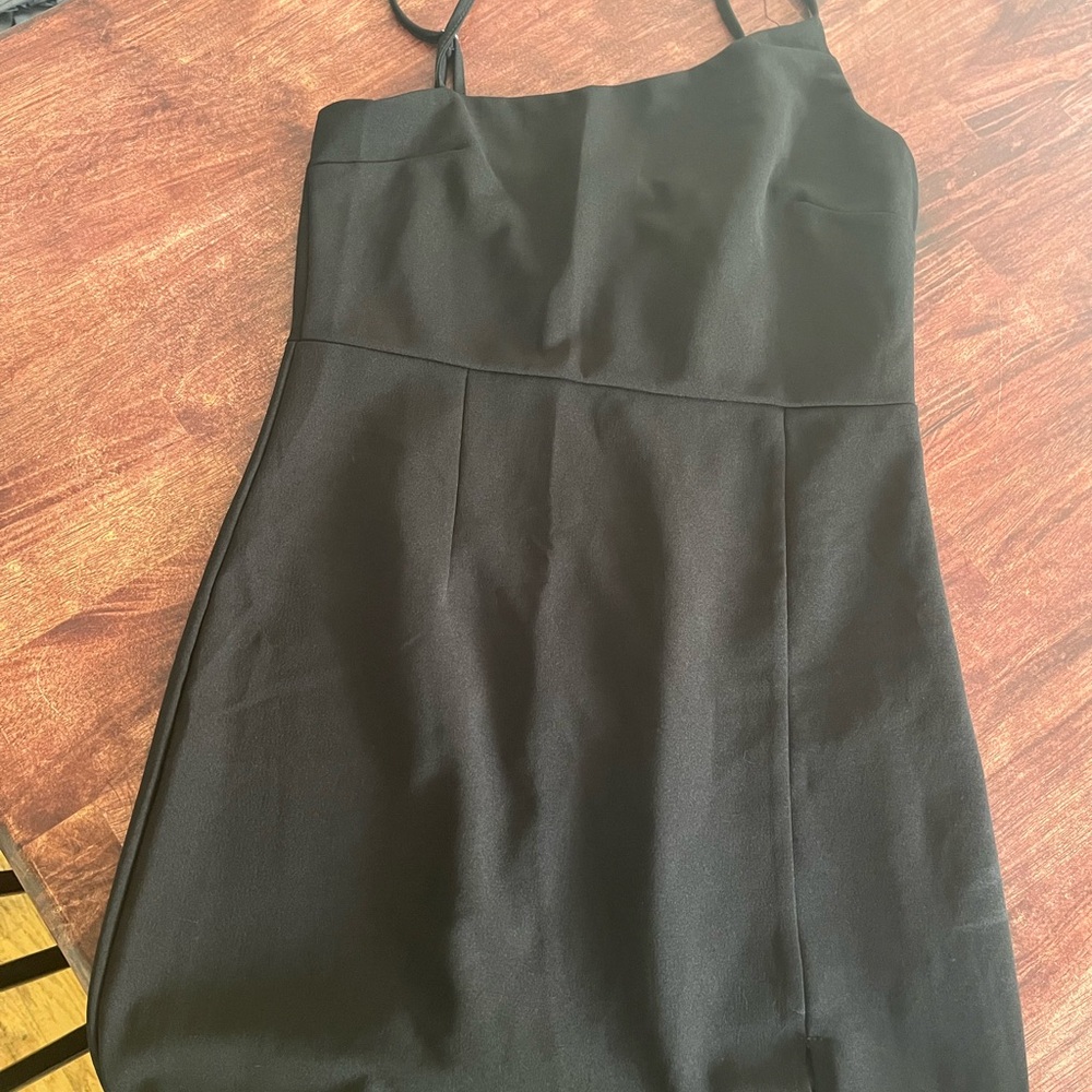 Lulu's Classic Black Asymmetrical Dress